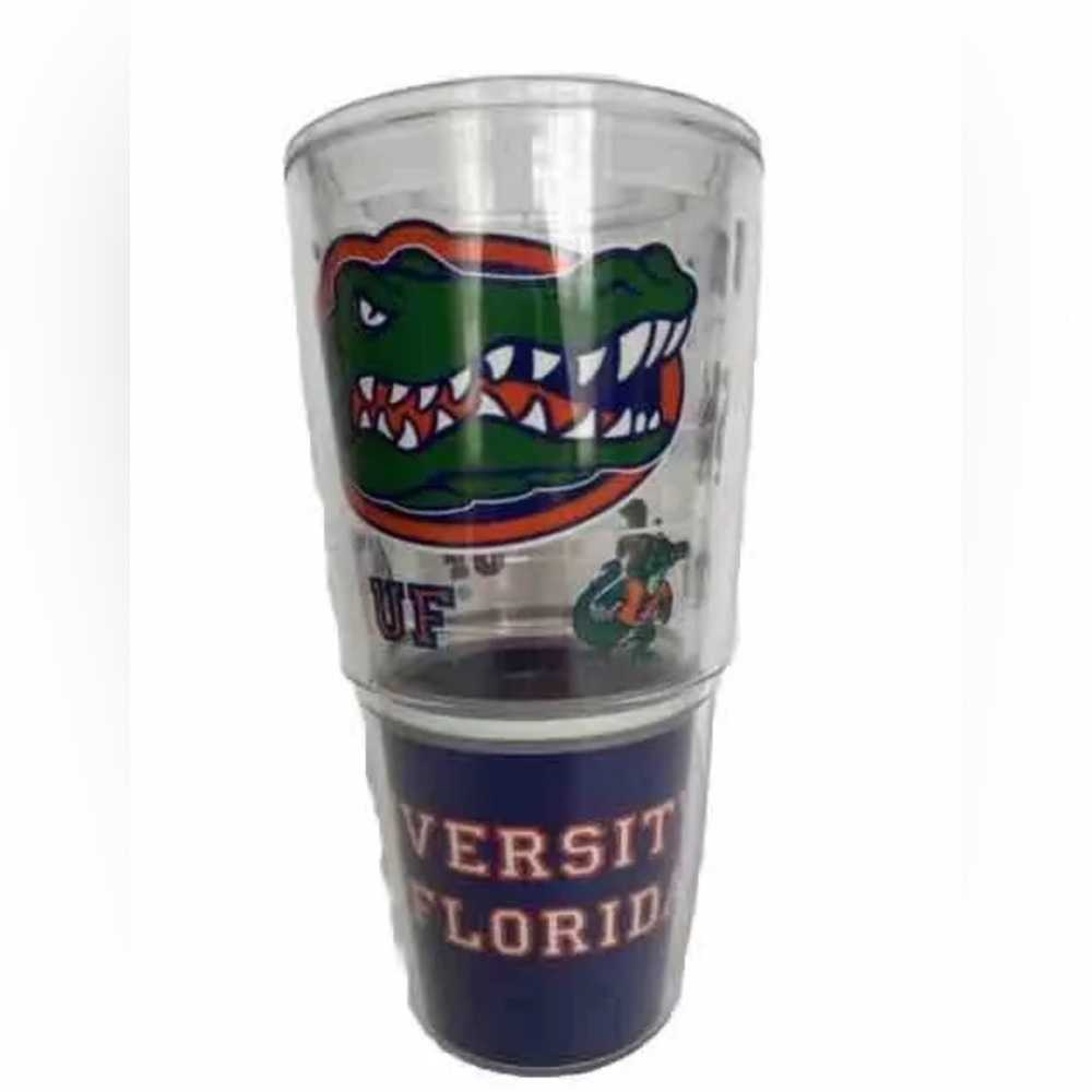 University of Florida Tervis Cup & Lid, Holds 24oz. Gator Logo like new